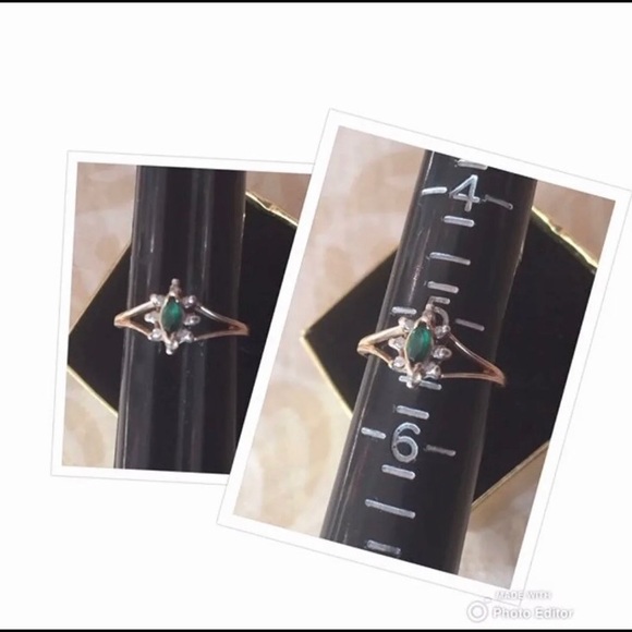 WOMENS RING 14K YELLOW GOLD MARQUEE CUT STAMPED - Picture 6 of 7